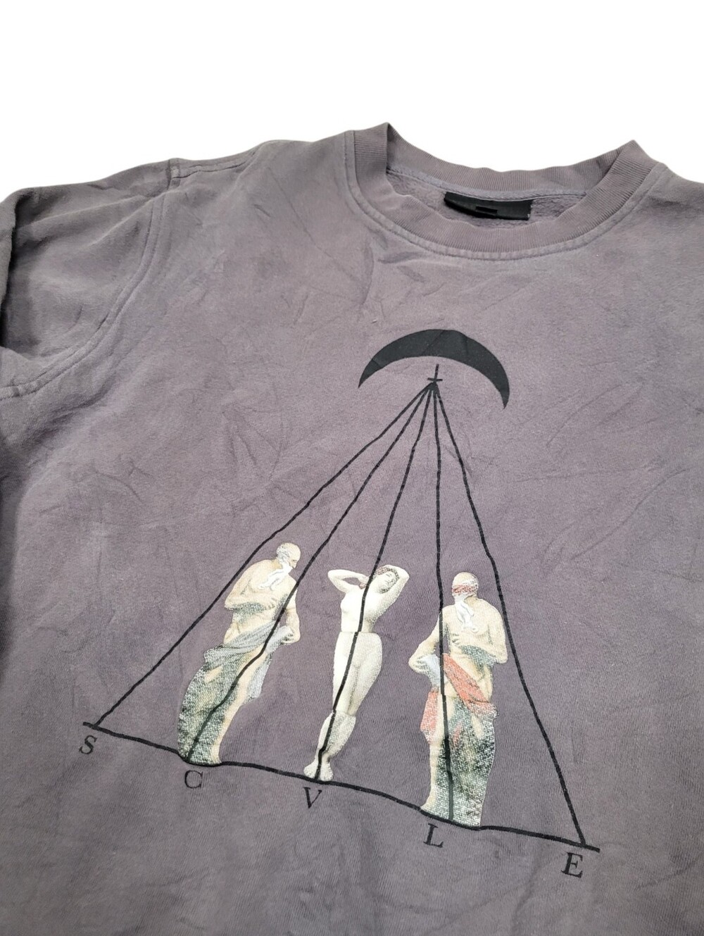Y2K Black Scale Timeless 2 Grey Sweatshirt Top Size: Large
